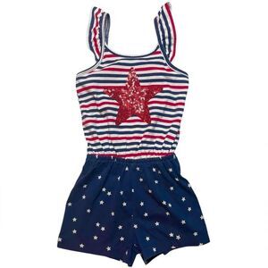 🔥 5 for $30 🔥 The Children’s Place Patriotic Star Romper | Size 3T